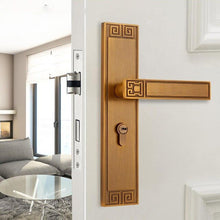 Load image into Gallery viewer, Modern fashion brushed gold Indoor mute door lock bedroom bookroom door lock Sash Security Swing Lock Latch Home Housing Safely